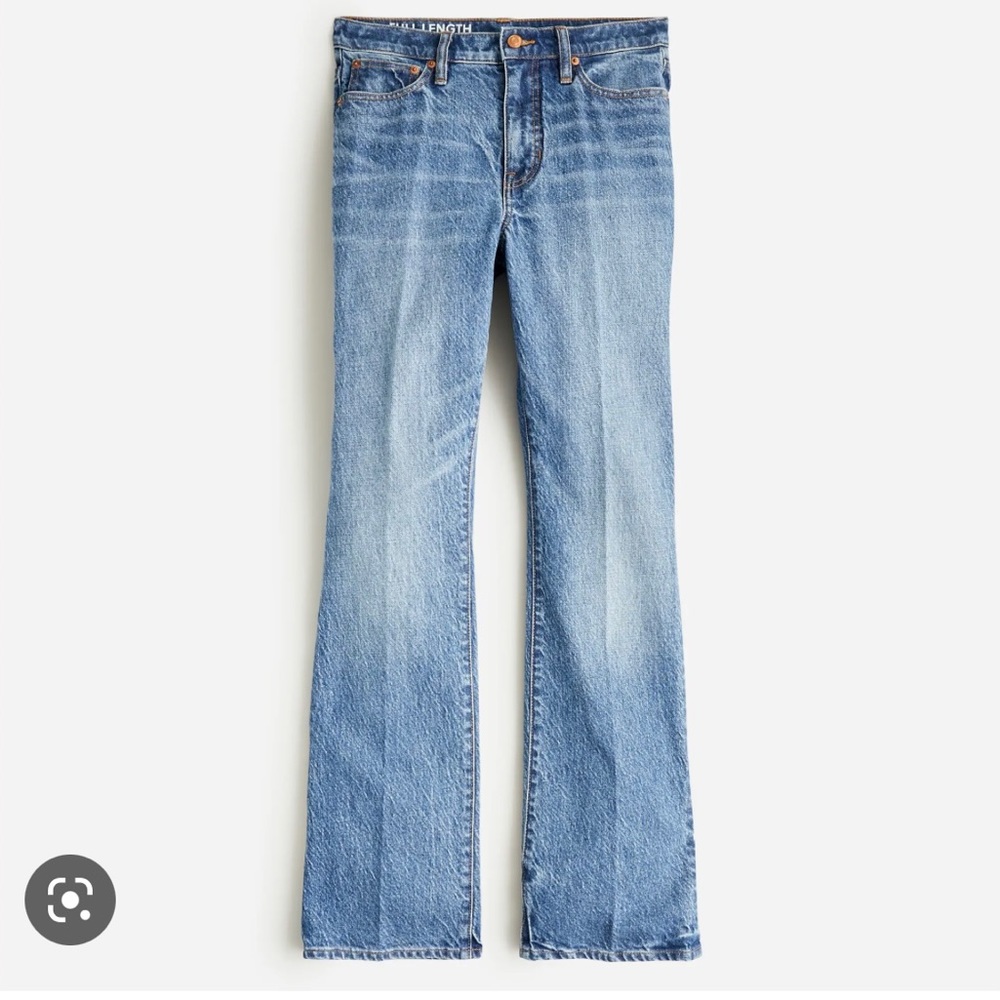 J. Crew Full Length Demi Boot Jeans Size 25 Denim